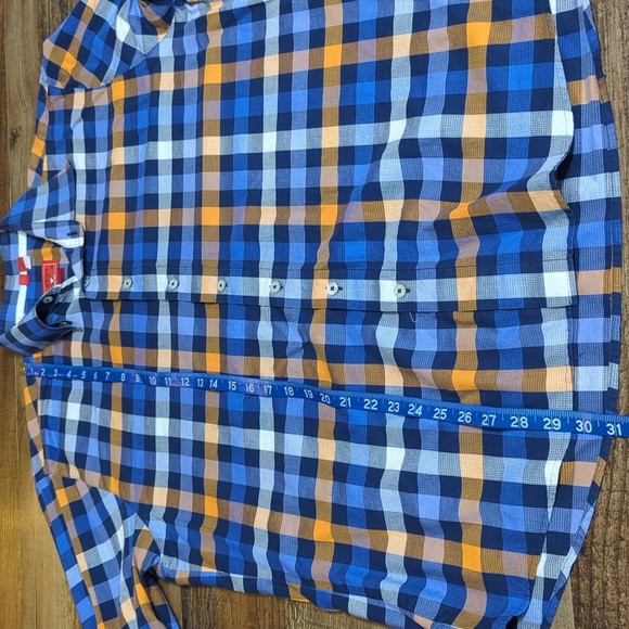 Haupt Germany Button Up Long Sleeve Modern Fit Contemporary Plaid XL (17 1/2) - Picture 7 of 9